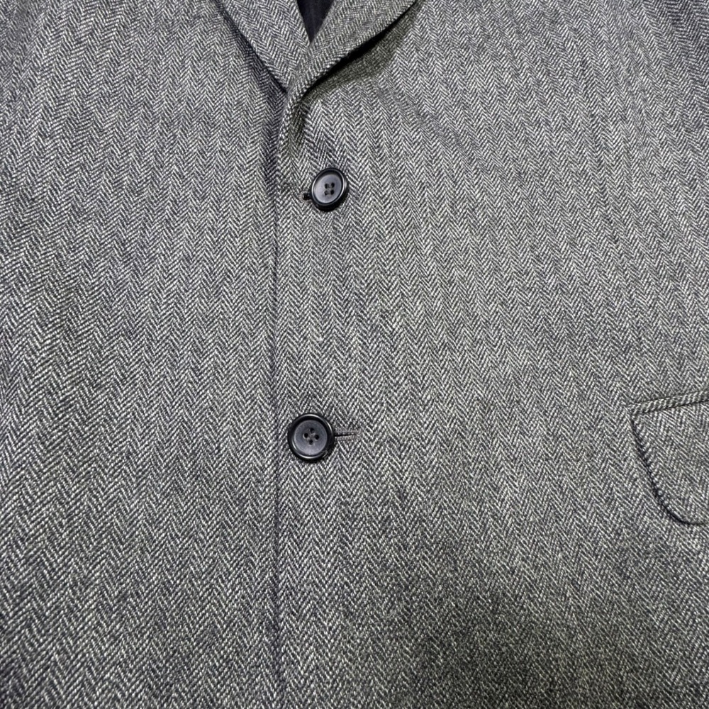 Alan Flusser Mens Lambswool Sport Coat Blazer Jacket 48R Gray Office Business - Picture 3 of 10